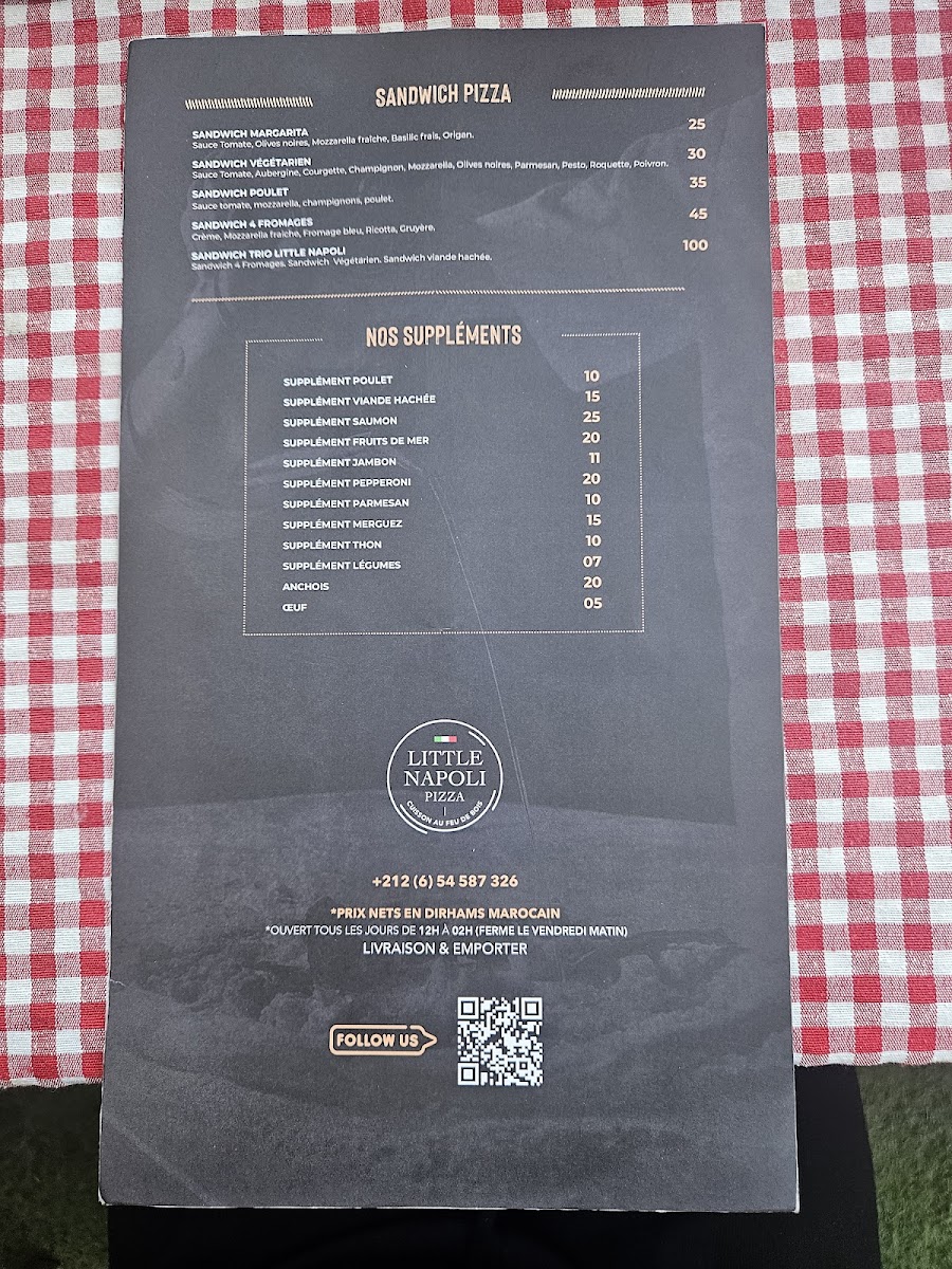 Menu Little Napoli Marrakech-3